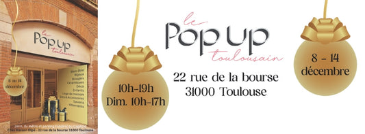 pop up toulousain de Noël de Bleu Comète au 22 rue de la bourse 31000 Toulouse avec 13 autres créateurs locaux 