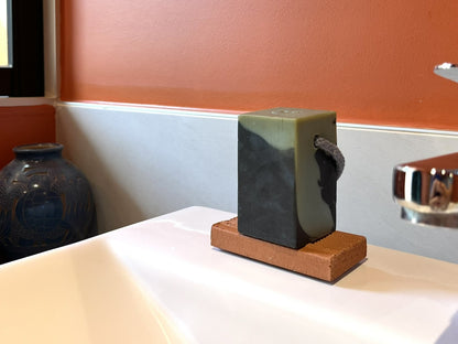 porte savon plat absorbant Argela pour savon solide, usage en cuisine ou salle de bain